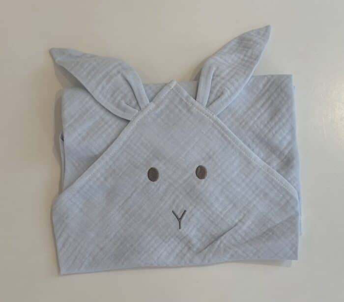 Baby gi hydrofiele doek bunny blauw