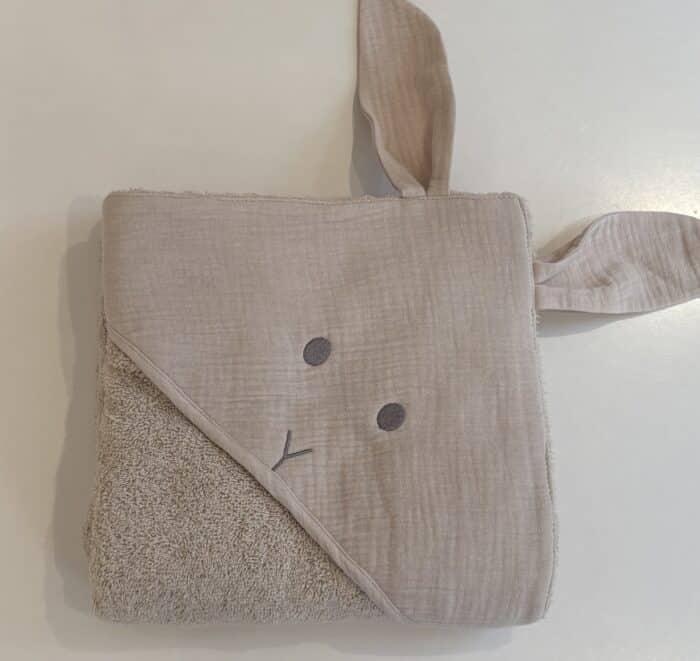 Baby gi badcape bunny beige
