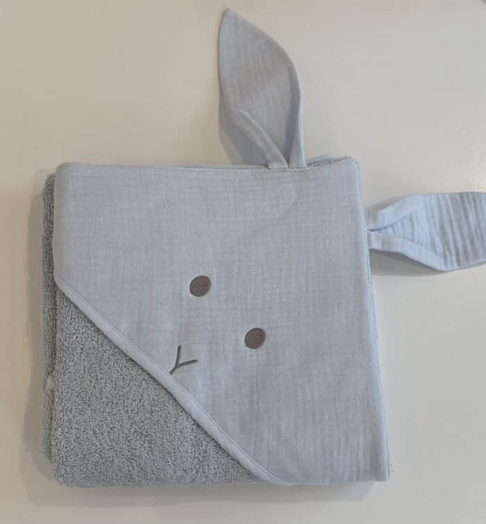 Baby gi badcape bunny blauw