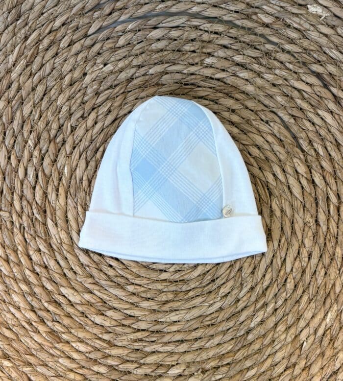 Purete du bebe mutsje blauw/ruit 293