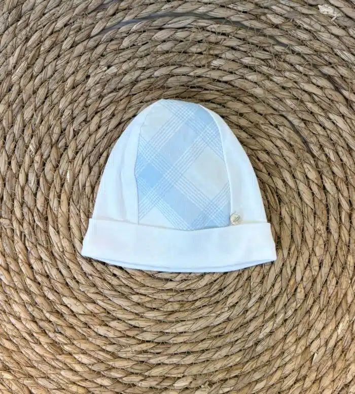 SALE Purete du bebe mutsje blauw/ruit 293