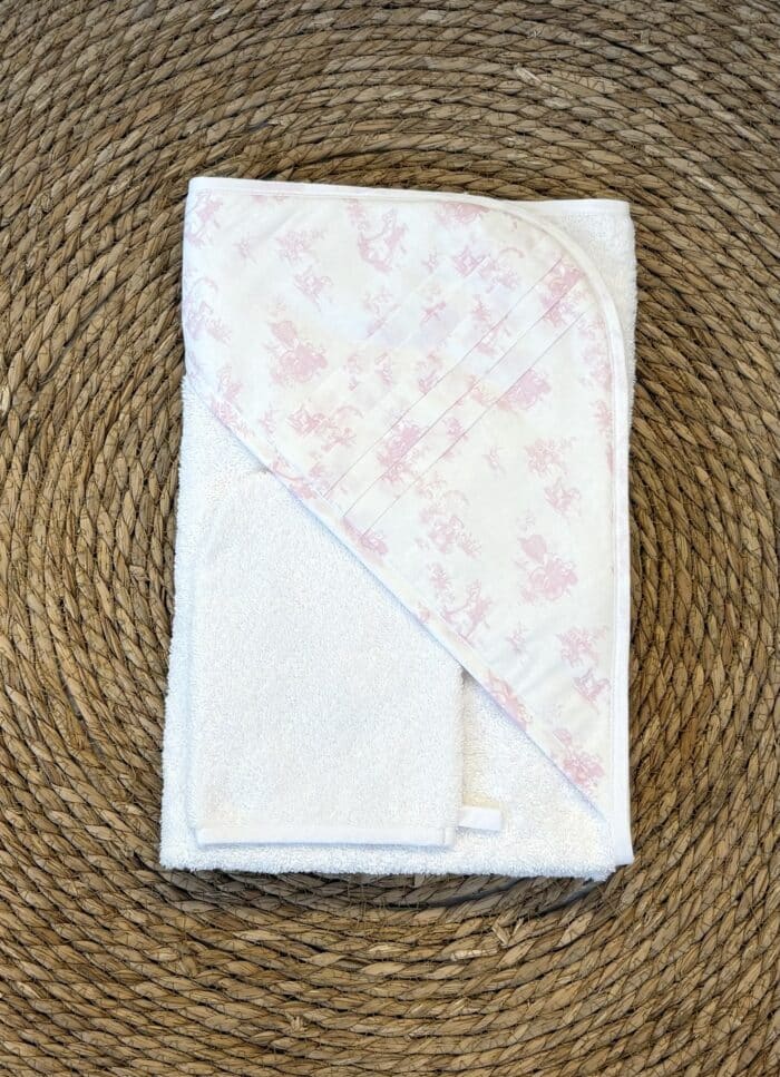 Purete du bebe badcape met print roze 268