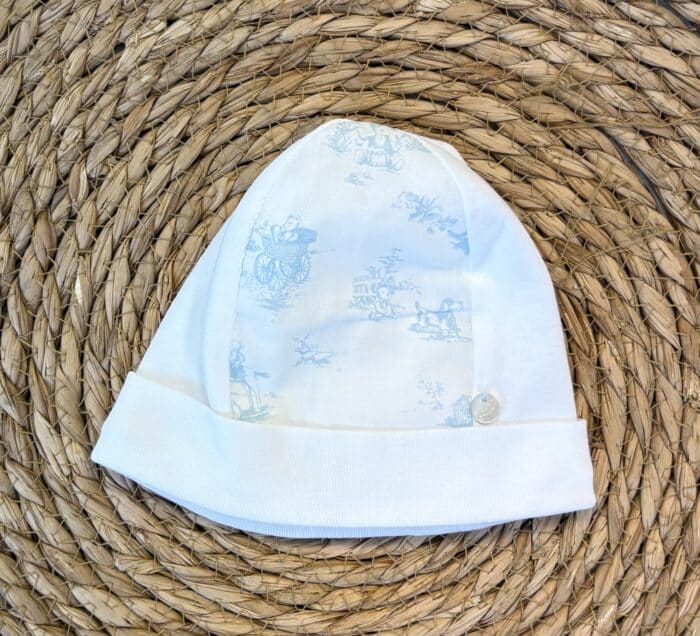 Purete du bebe mutsje met print blauw 265