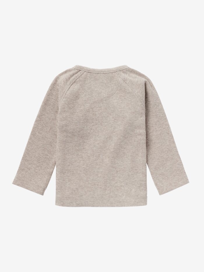 Noppies overslag top rib nayuki taupe - Afbeelding 2