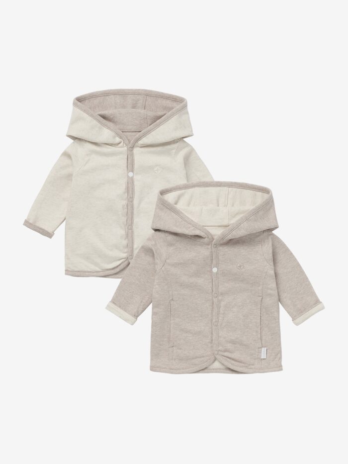Noppies jasje reversible katoen bonny taupe/oatmeal