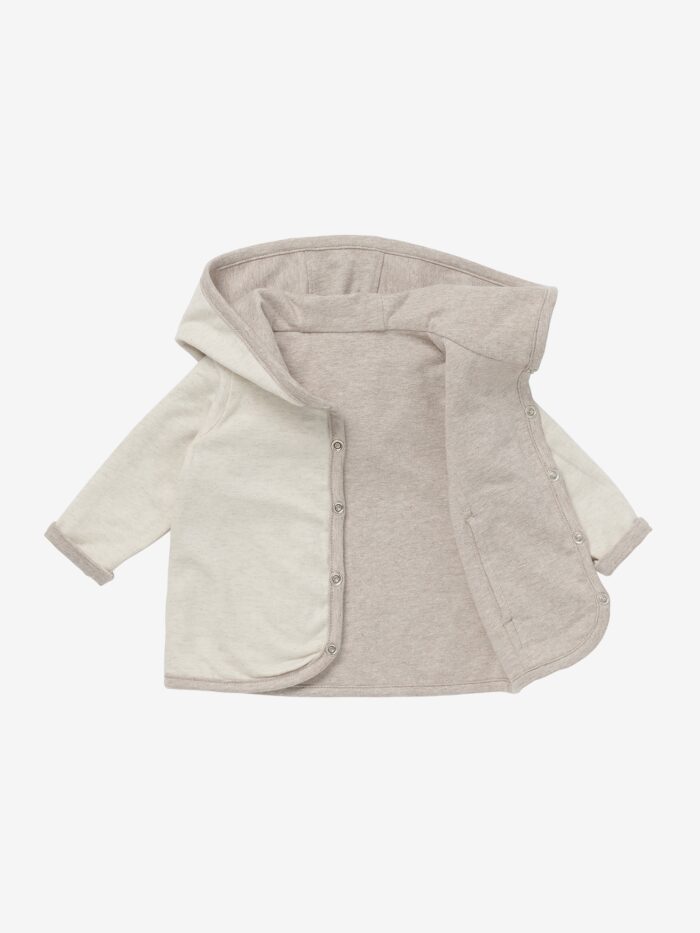 Noppies jasje reversible katoen bonny taupe/oatmeal - Afbeelding 4