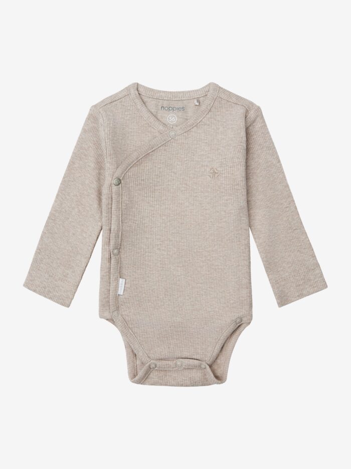 Noppies romper rib nino taupe