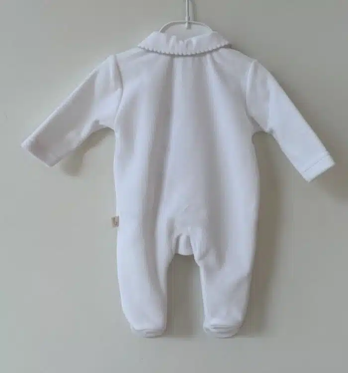 Baby gi boxpak met kroon wit/grijs - Afbeelding 2