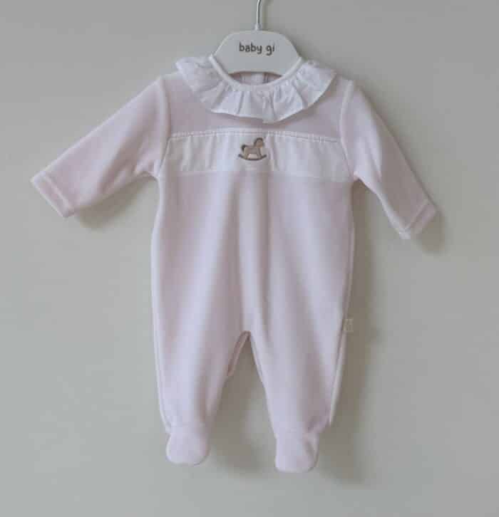Baby gi boxpak met hobbel paard roze RH51