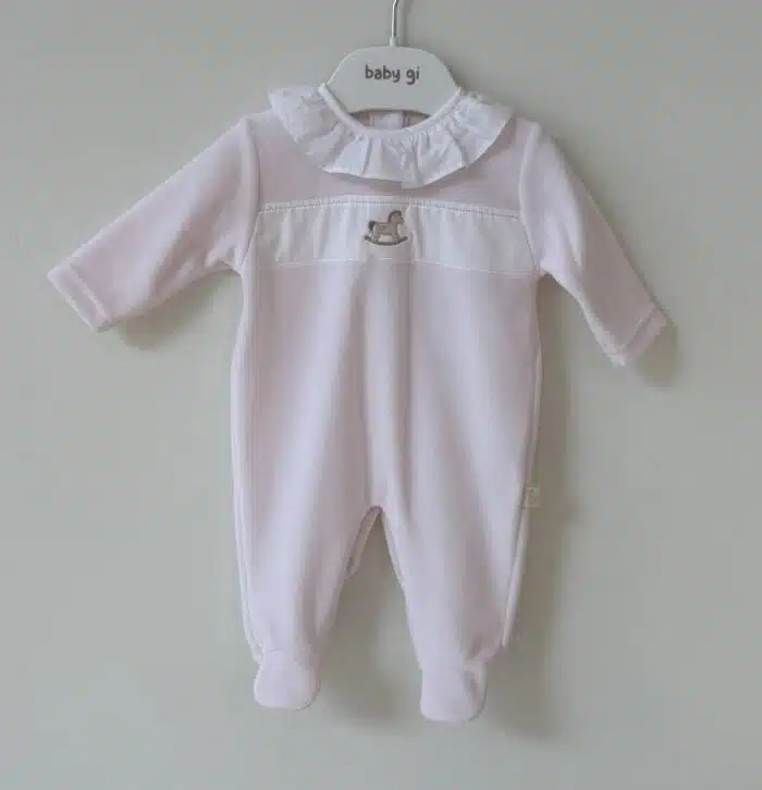 Baby gi boxpak met hobbel paard roze RH51