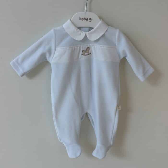 Baby gi boxpak met hobbel paard blauw RH51