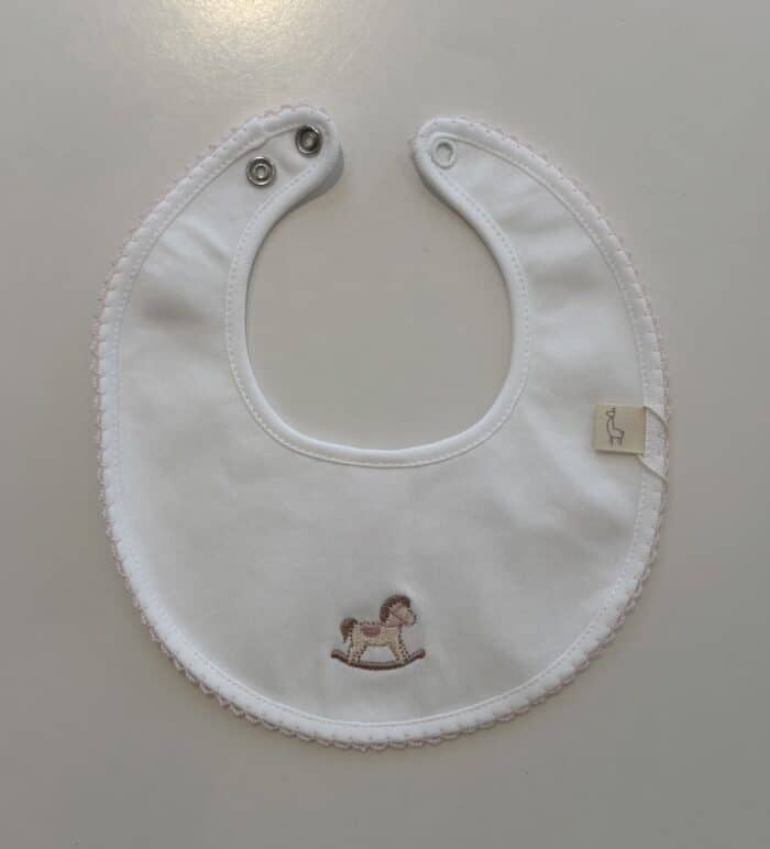 Baby gi slabber met hobbel paard roze