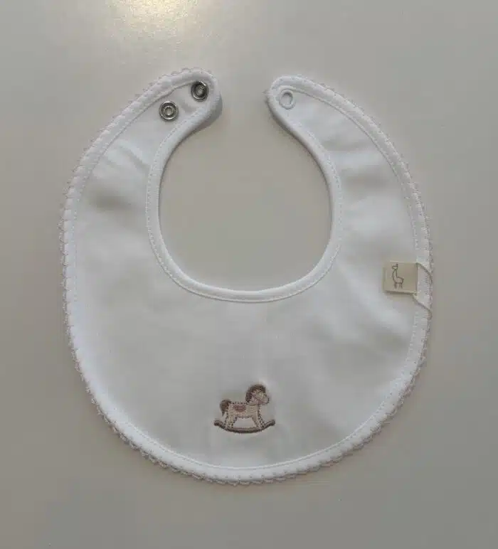 Baby gi slabber met hobbel paard roze