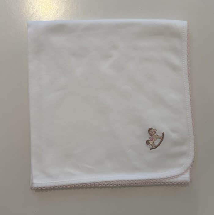 Baby gi doekje met hobbel paard roze