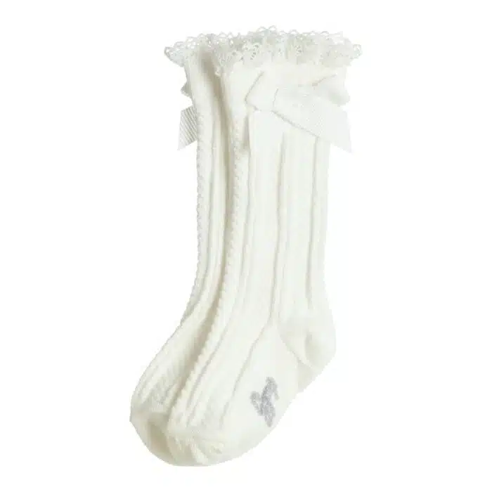 Gymp girls knie kousen 5772 off white