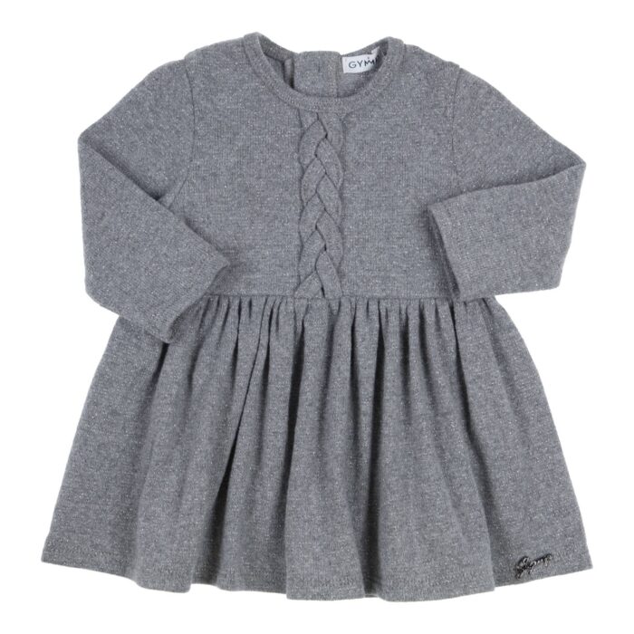 Gymp jurk 5508 grijs/glitter