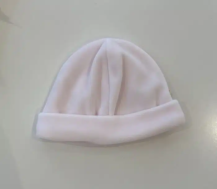 Baby gi basis muts velour roze