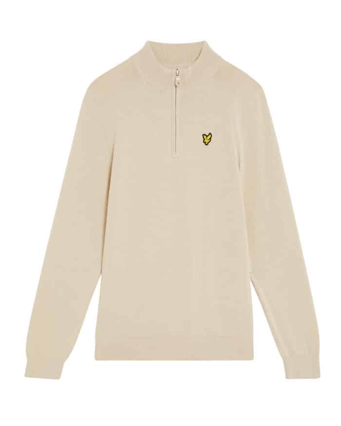 Lyle & Scott zip jumper putty