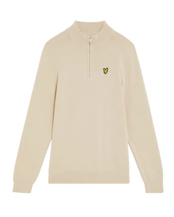 Lyle & Scott zip jumper putty