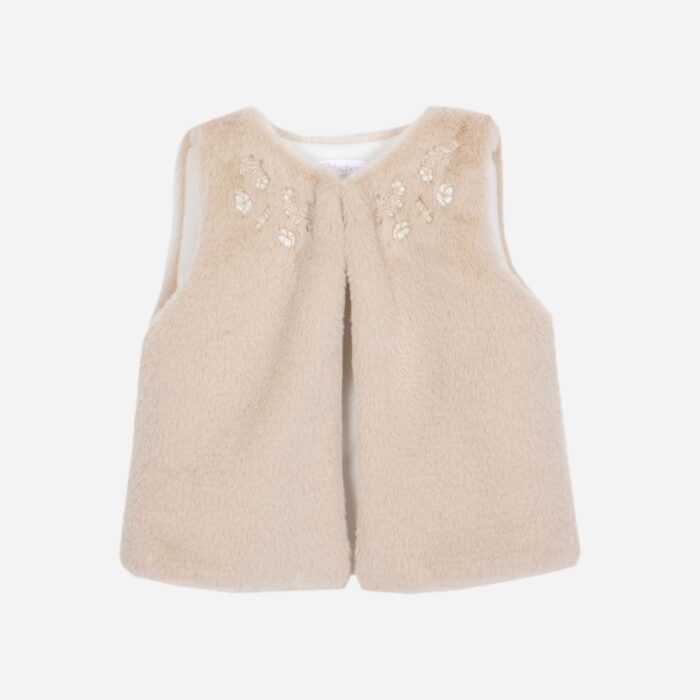 Patachou bont bodywarmer 33221 beige