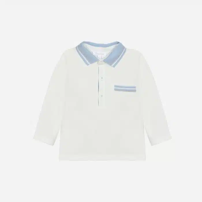 Patachou set polo + broek 33304 blauw melange