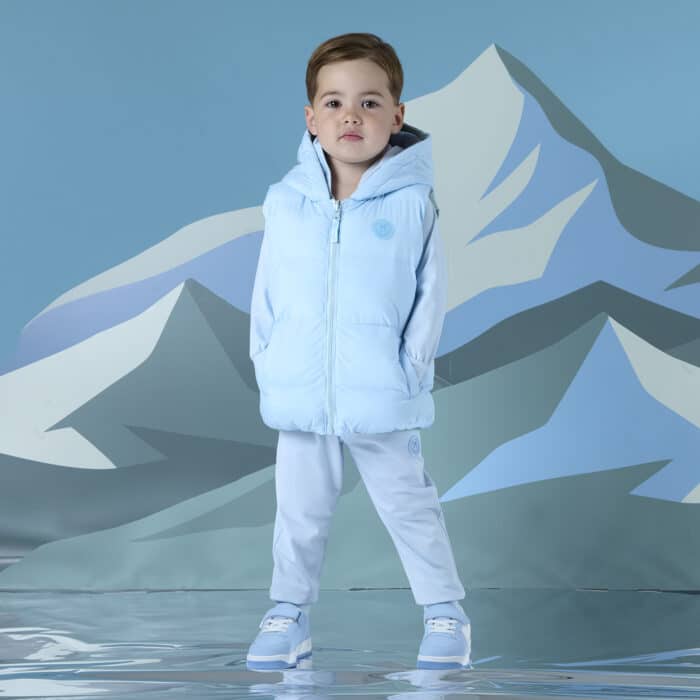 Mitch&Son body warmer reversible James sky blue/icey jade - Afbeelding 3
