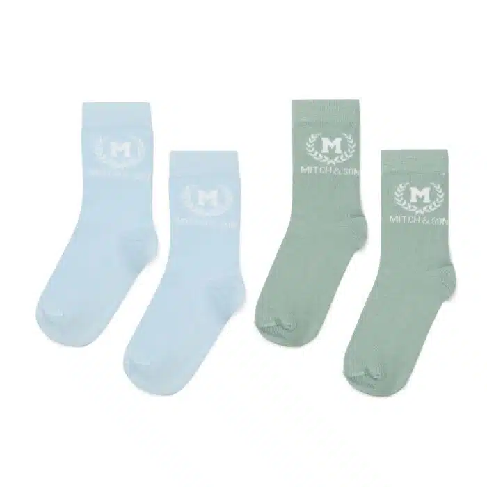 Mitch&Son sokken 2-pack blue/jade
