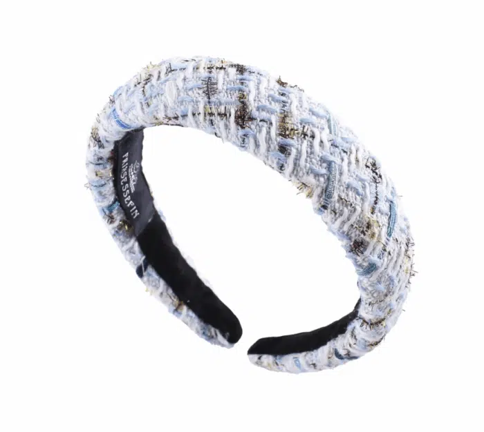 Prinsessefin haarband tweed blue