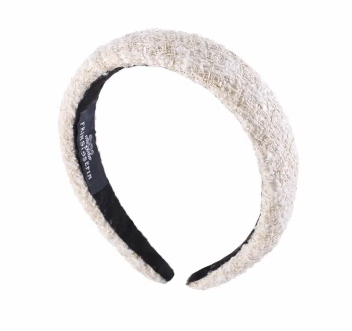 Prinsessefin haarband tweed antique white