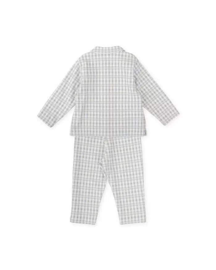 Tutto piccolo boys pyjama 2715 blauw/ruit - Afbeelding 2