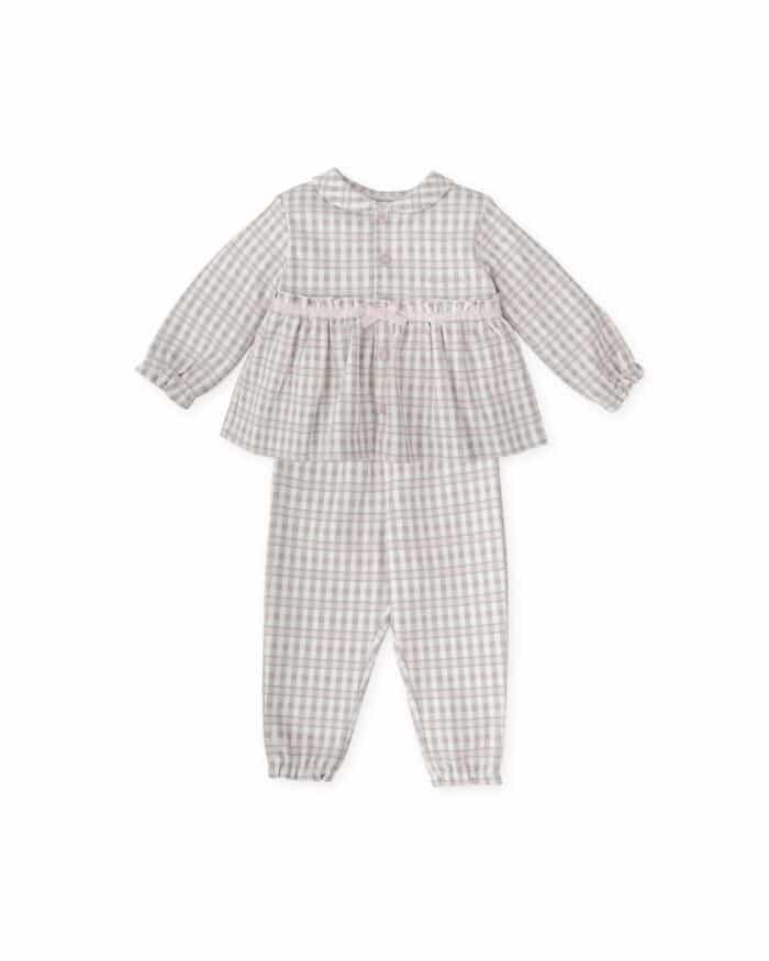 Tutto piccolo girls pyjama 2731 roze/ruit
