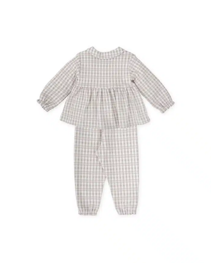 Tutto piccolo girls pyjama 2731 roze/ruit - Afbeelding 2