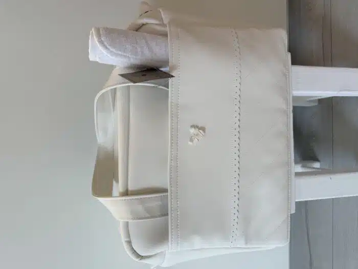 Uzturre luiertas met gestikt detail creme