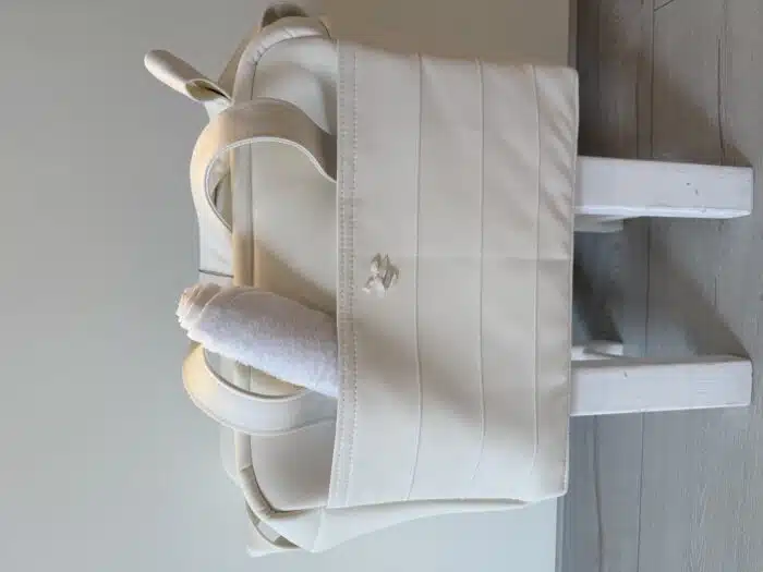 Uzturre luiertas met streep detail creme