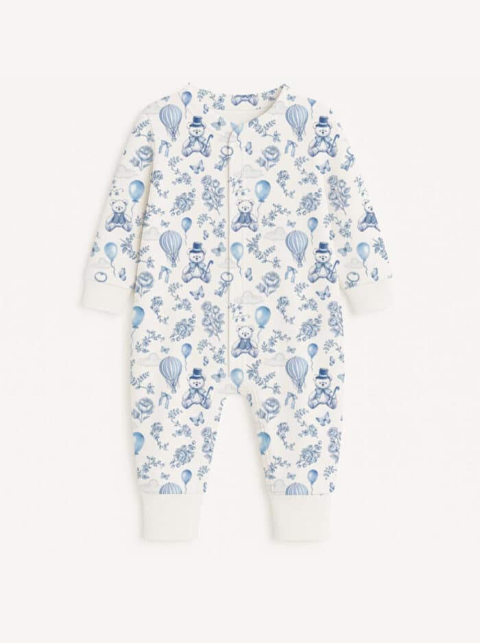 Little pie onesie pyjama toile blue