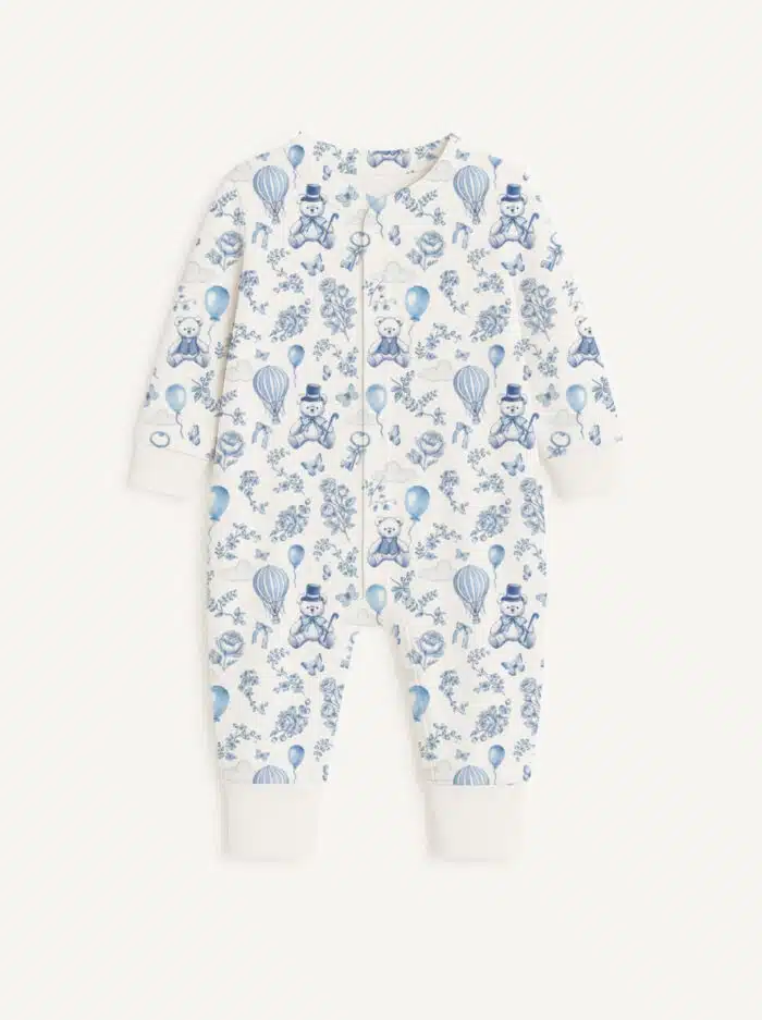 Little pie onesie pyjama toile blue