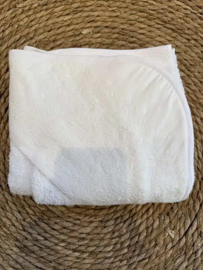 Purete du bebe badcape 254 broderie/creme