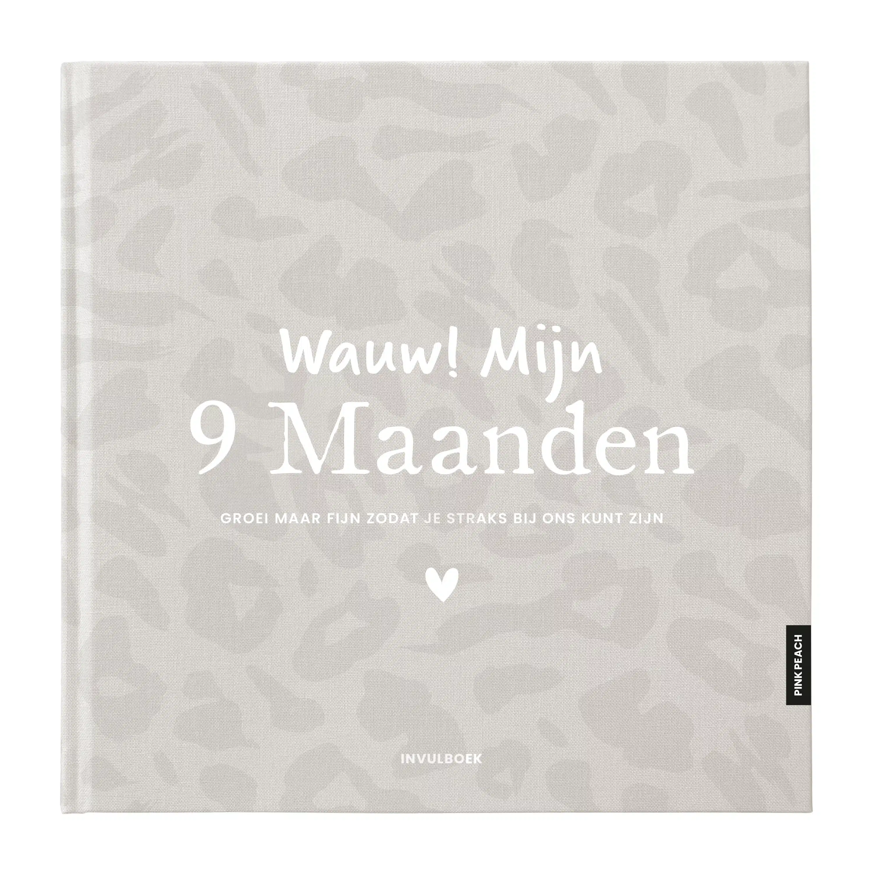 Pinkpeach invulboek 9 maanden leopard