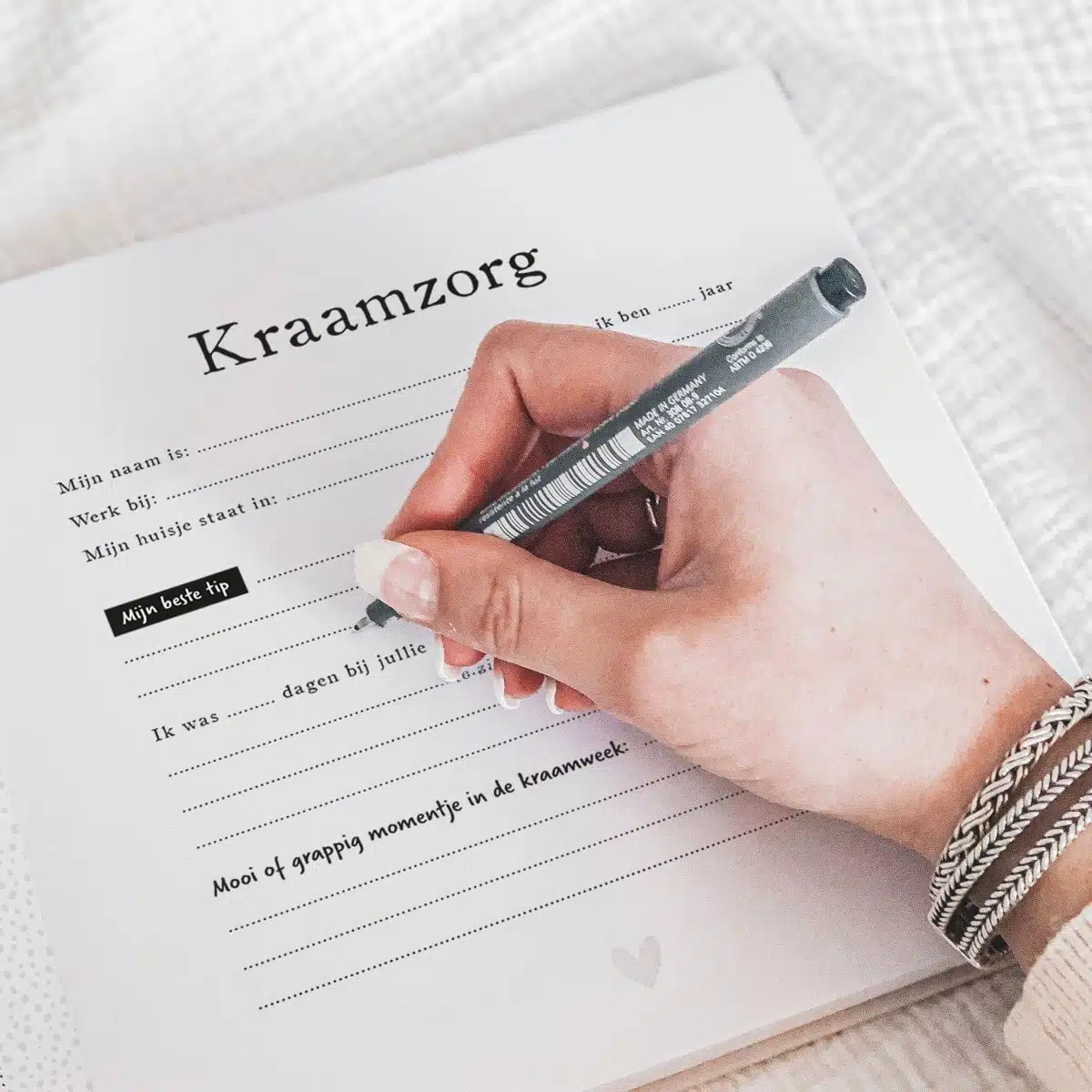 Pinkpeach invulboek kraamtijd zand - Afbeelding 2