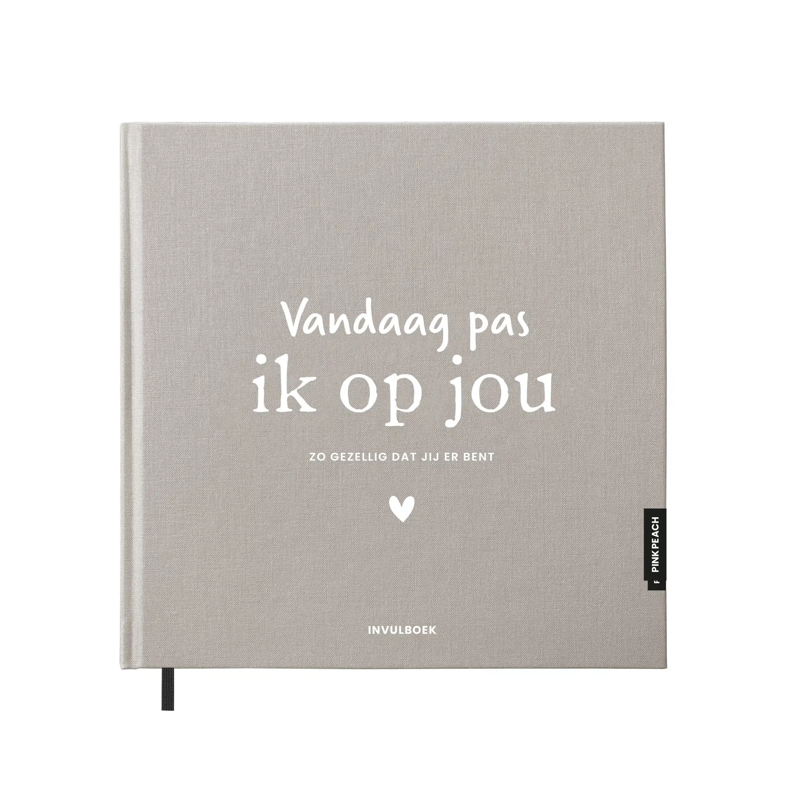 Pinkpeach invulboek oppas taupe