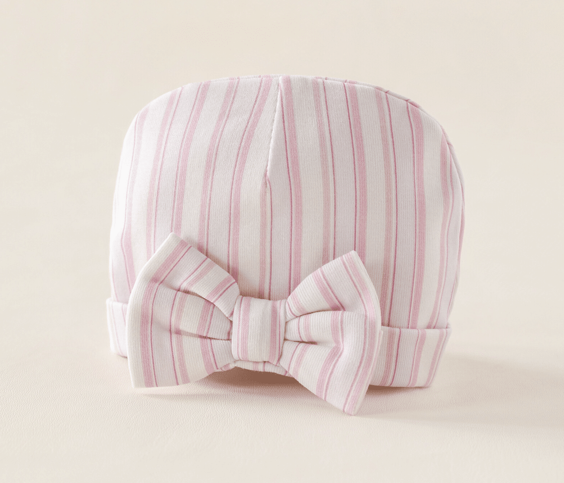 House of bears zomer muts met strik streep roze