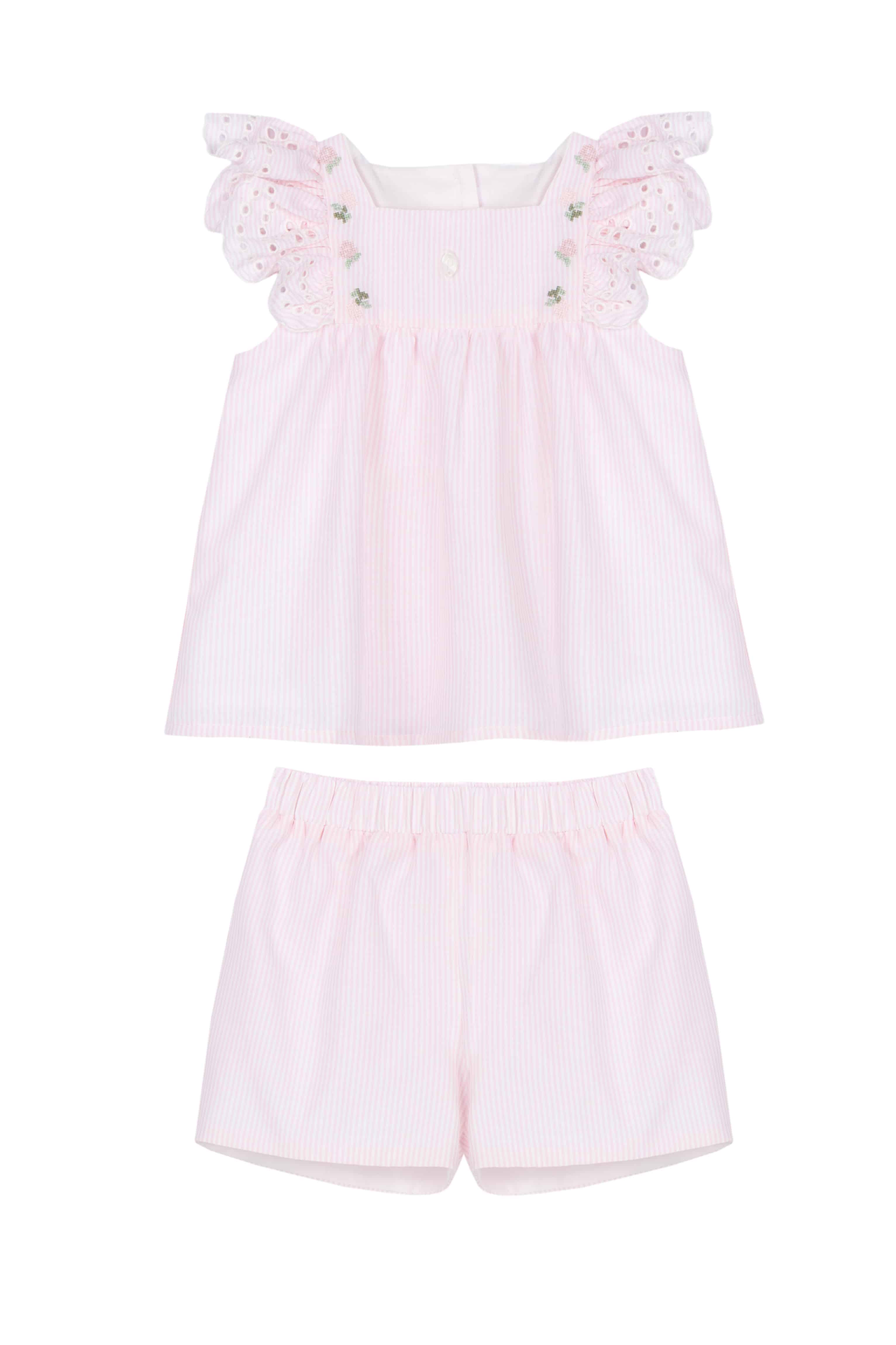 Patachou girls set 3246 stripes pink