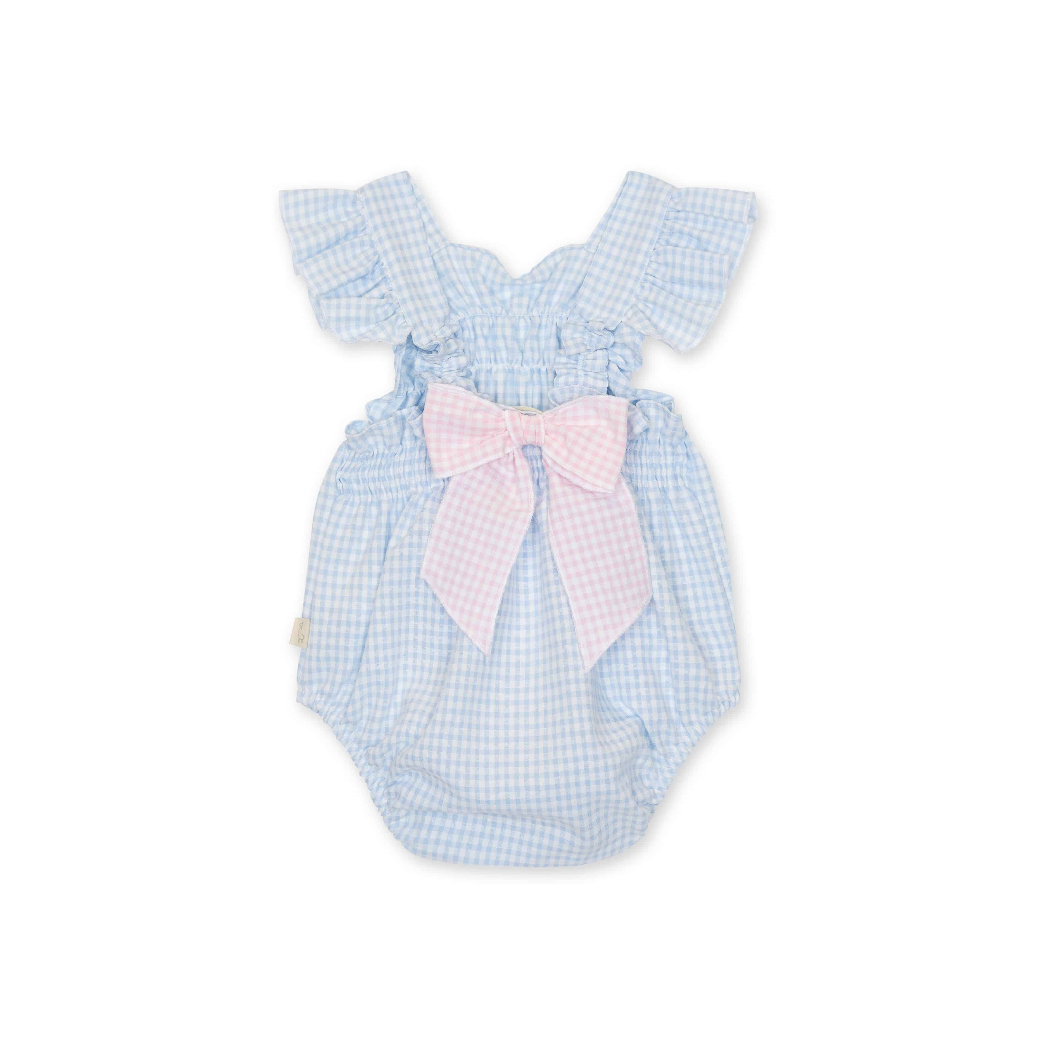 Baby gi pakje ruit blauw