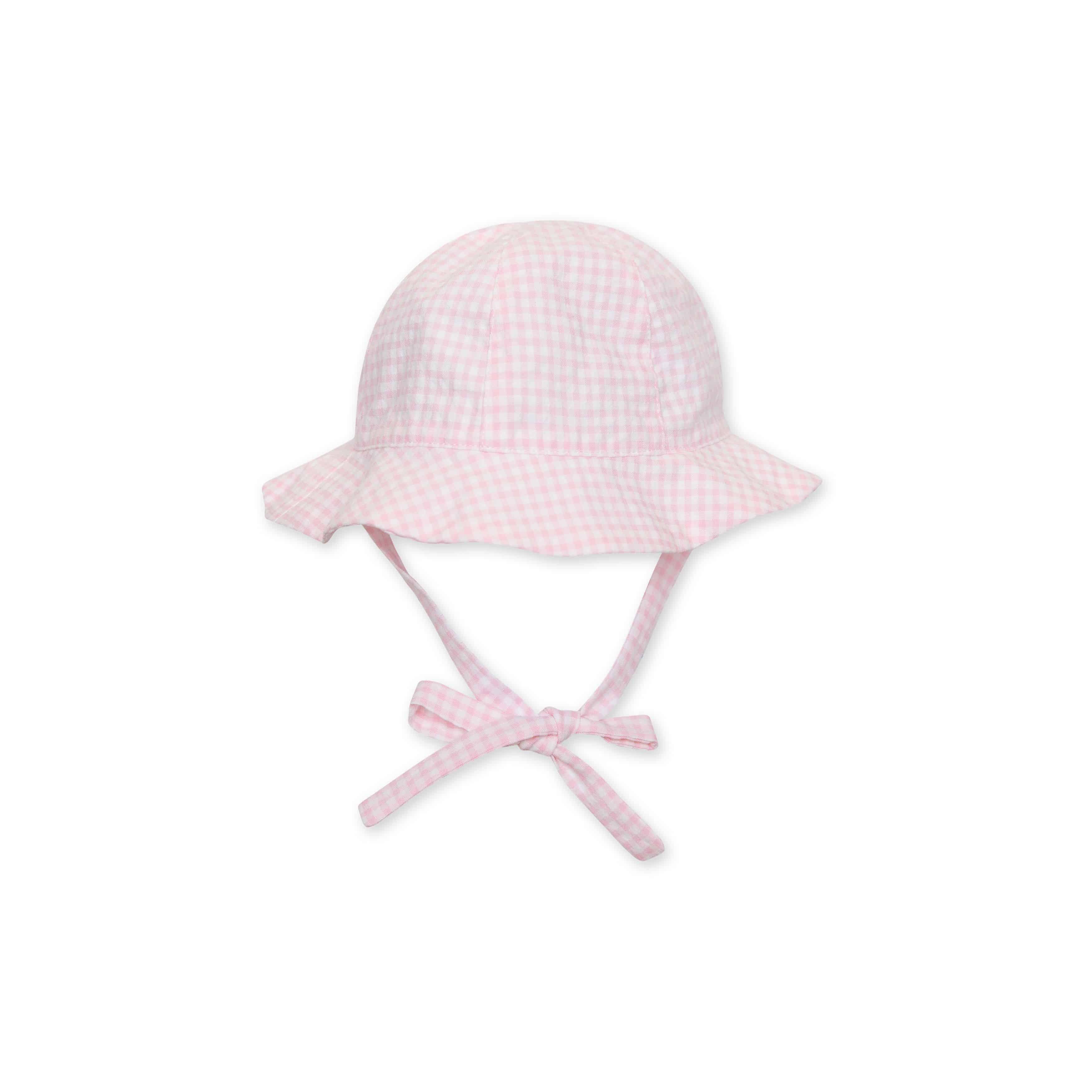 Baby gi hoedje ruit roze