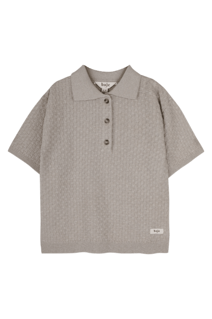 Baje shirt Milo taupe gray X Leslie Keijzer