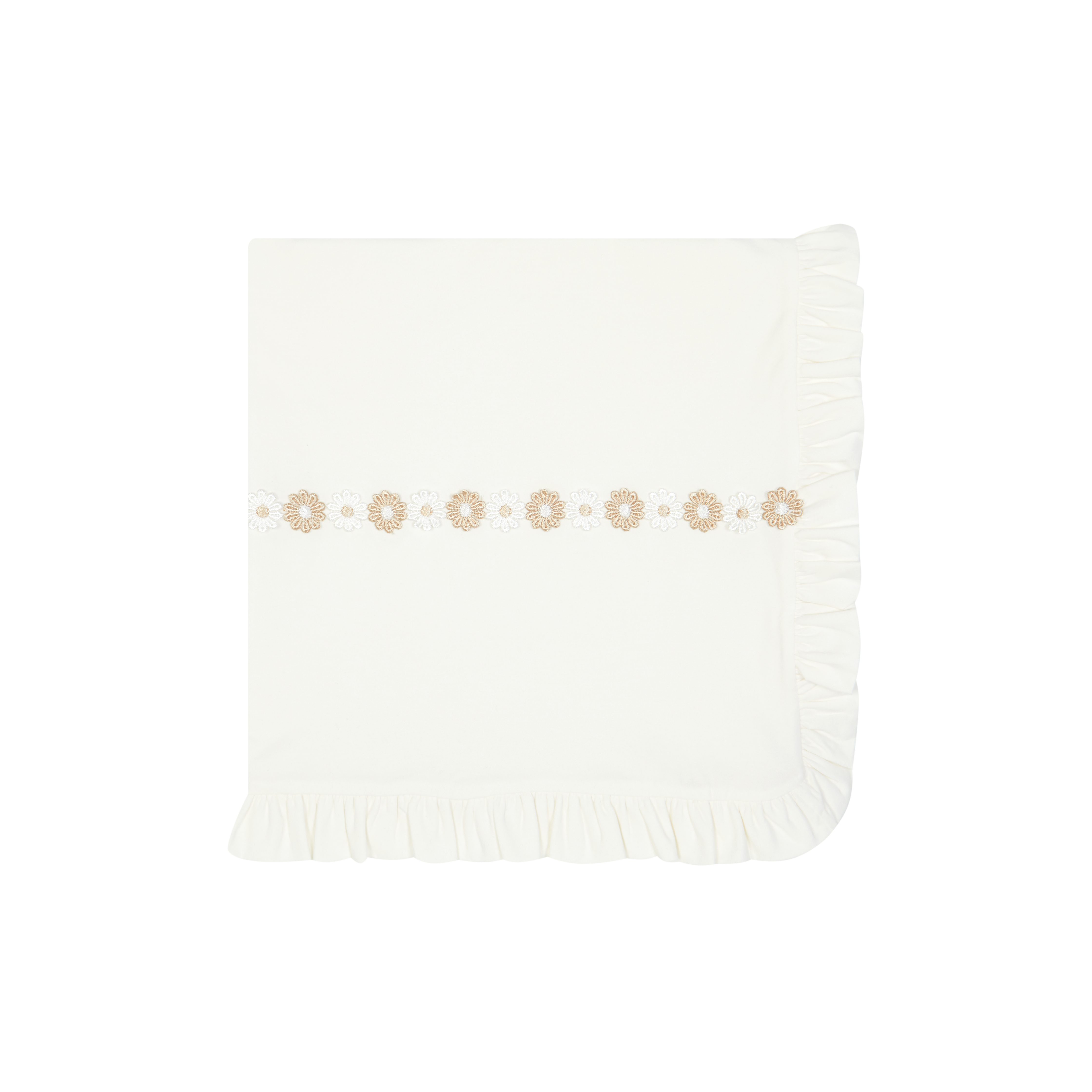 Deolinda girls deken 26016 creme/flowers