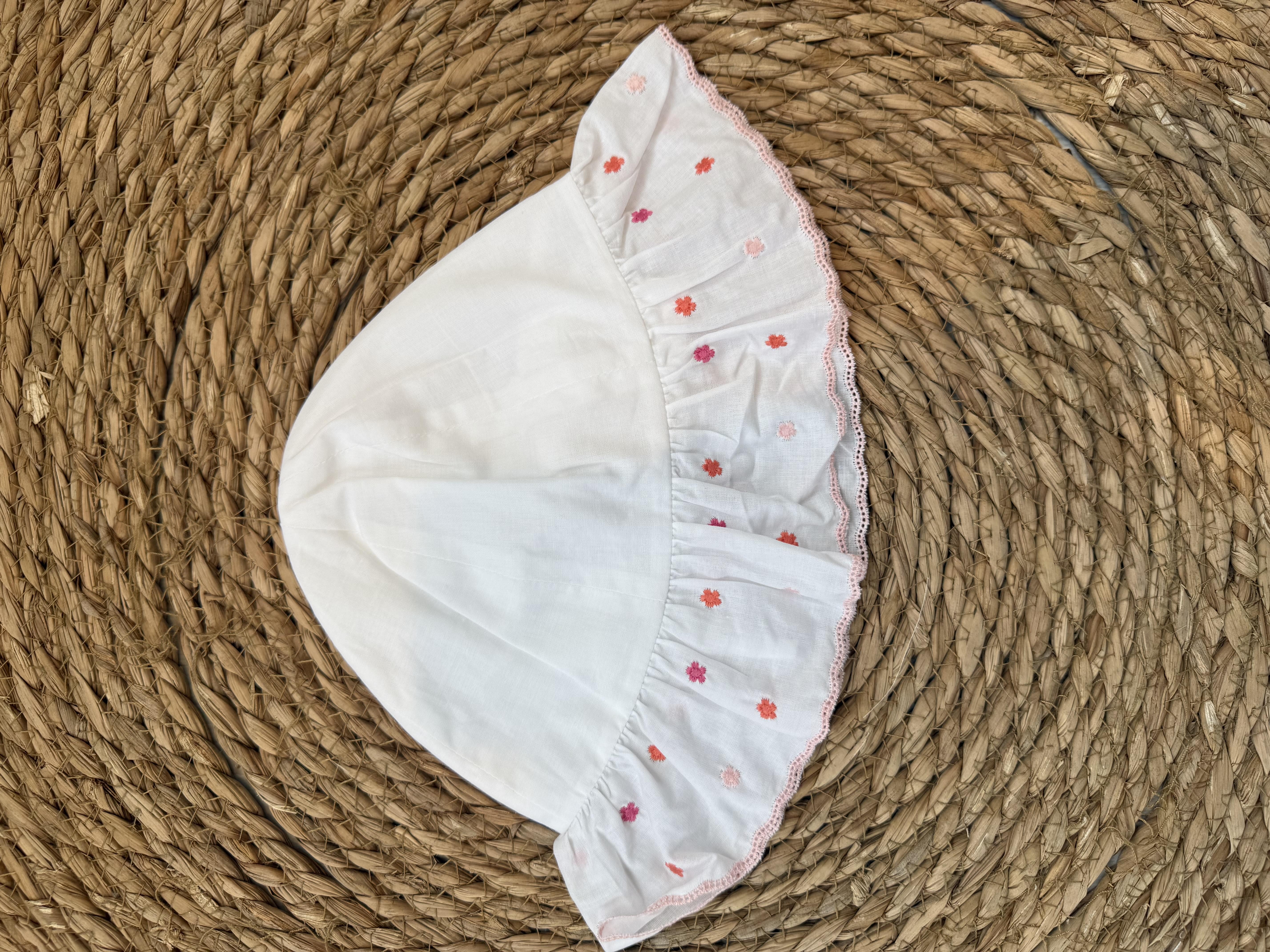 Purete du bebe zonnehoed 259 wit/flowers