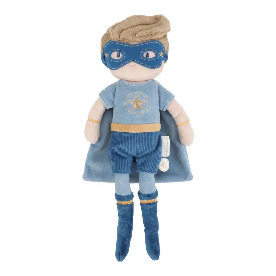 Little dutch knuffelpop superhero Jim 35cm