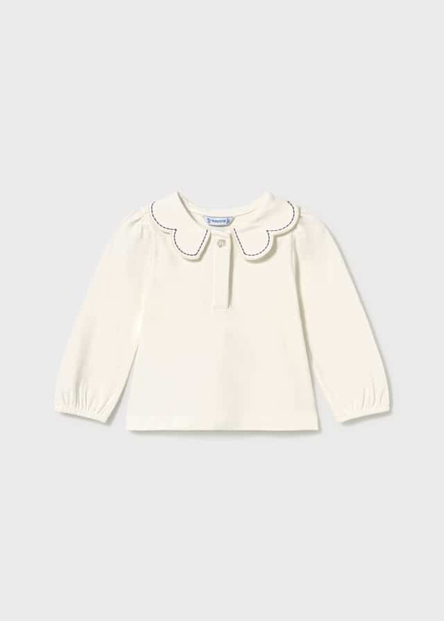 Mayoral mini girl polo 2114 crudo/marino