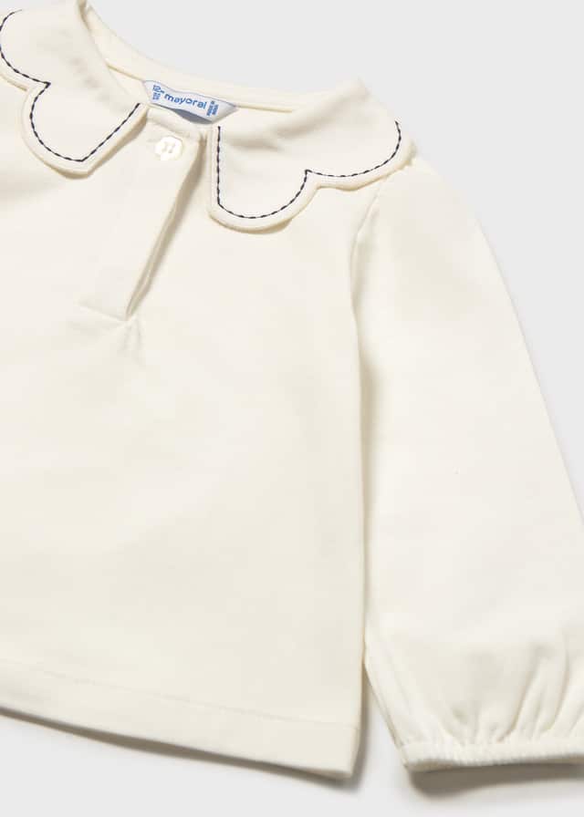 Mayoral mini girl polo 2114 crudo/marino - Afbeelding 3